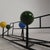 Wood Wall Coat Rack in Steel Frame with Colored Balls in the style of Roger Feraud, 1950s For Sale - Image 7 of 14
