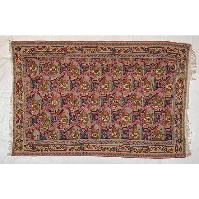 1970s Vintage Persian Kilim Rug For Sale In New York - Image 6 of 6