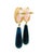 Talia Jade Pink Coral Cabochon and Blue Agate Pendant Drop Earrings, A Pair For Sale In Miami - Image 6 of 10