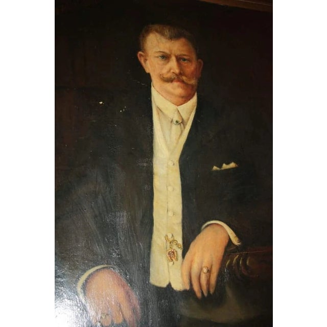 1920- signed (cannot read). Oil on canvas. Very nice wooden frame. Original. Dimensions (with frame) h- 182cm, w- 146,...