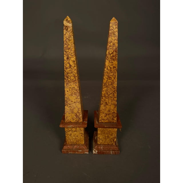 Pair of Italian Marble Obelisks, Circa 1890 For Sale - Image 10 of 14