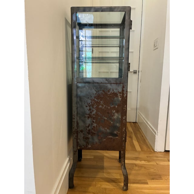 Shabby Chic Vintage Pharmacy Cabinet by Dulton for Restoration Hardware For Sale - Image 3 of 6
