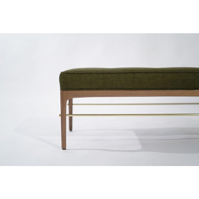 Green Linear Bench in Natural Walnut Series 48 by Stamford Modern For Sale - Image 8 of 18