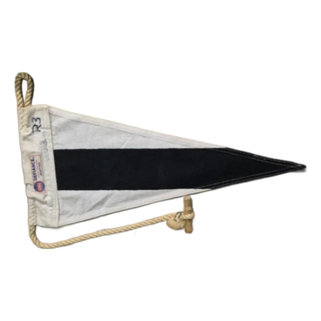 Nautical Signal Pennant in Shadowbox Frame For Sale