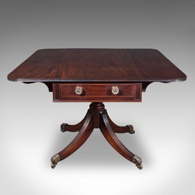 Early 19th Century Large Antique Pembroke Table, English, Drop Leaf, Dining Table, 4 Seat, Regency For Sale - Image 5 of 12