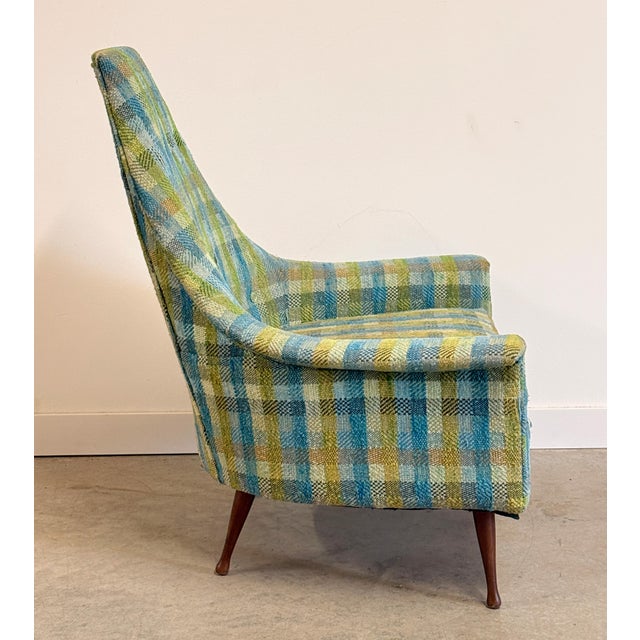 Ben Seibel Mid Century Modern High Back Lounge Chair c.1960's For Sale In Providence - Image 6 of 9