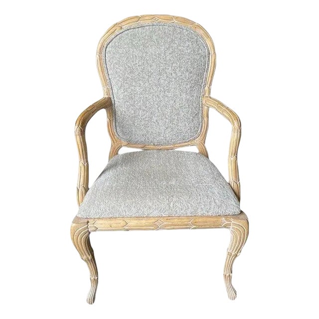 Late 20th Century Carved Faux Bois Accent Chair by Casa Stradivari For Sale