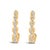 Bold yet refined, these hoops sculpt the ear with a procession of rounded, domed stations that bloom into a scalloped...