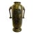 Japanese Meiji Era Patinated Bronze Vase With Peonies and a Child For Sale