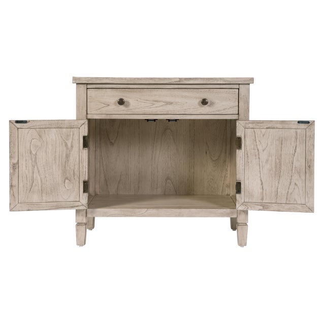 Wood Flagstaff 30 in. W Rectangular Cane 1 Drawer-2 Door Accent Chest, Desert Sand For Sale - Image 7 of 11