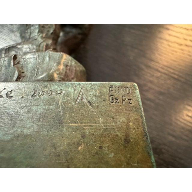 Forest Green Joel Roux, Bronze Sculpture of a Tiki, Unique Work, 2000 For Sale - Image 8 of 12