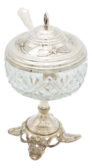 Glass and Silver Compote Dish