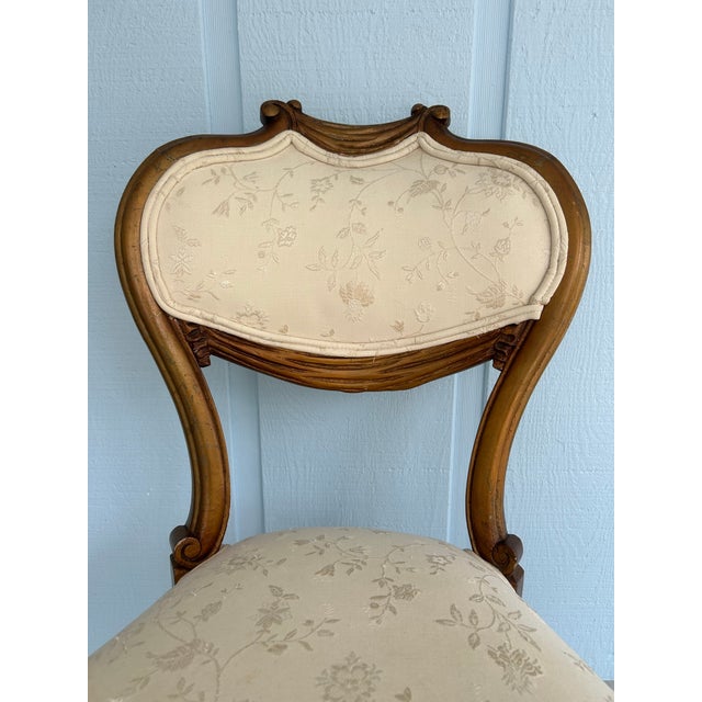 Rococo Pair of 19th Century French Transitional Louis Xv–xvi Style Water-Gilded Side Chairs For Sale - Image 3 of 12