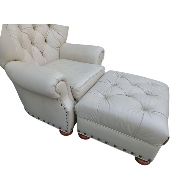 Timeless American style and benchmade craftsmanship of a Writer's Club Chair and Ottoman. While it shares the high-end...