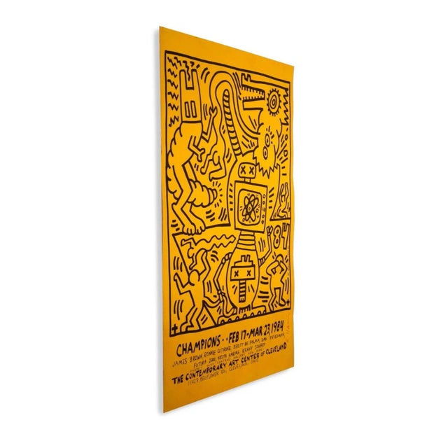 Contemporary Keith Haring Signed Champions: Contemporary Art Center of Cleveland Lithographic For Sale - Image 3 of 8