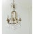 Brass French Vintage Petite Brass & Crystal Chandelier For Sale - Image 8 of 12