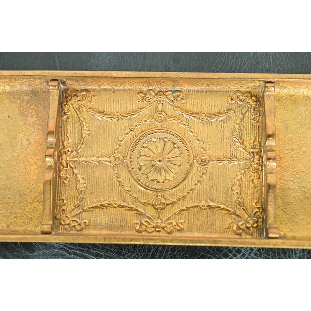 Bronze Tiffany Studios New York Adam Pattern Bronze Doré Pen Tray For Sale - Image 8 of 12