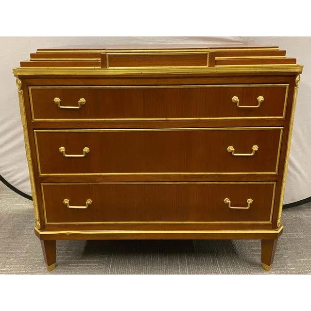 Pair Mahogany Up Russian Neoclassical Style Commodes / Nightstands For Sale - Image 4 of 13