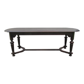 1980s Vintage Traditional English Style Dining Table For Sale