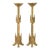 Pair Antique Gothic Cathedral Brass Candlesticks For Sale