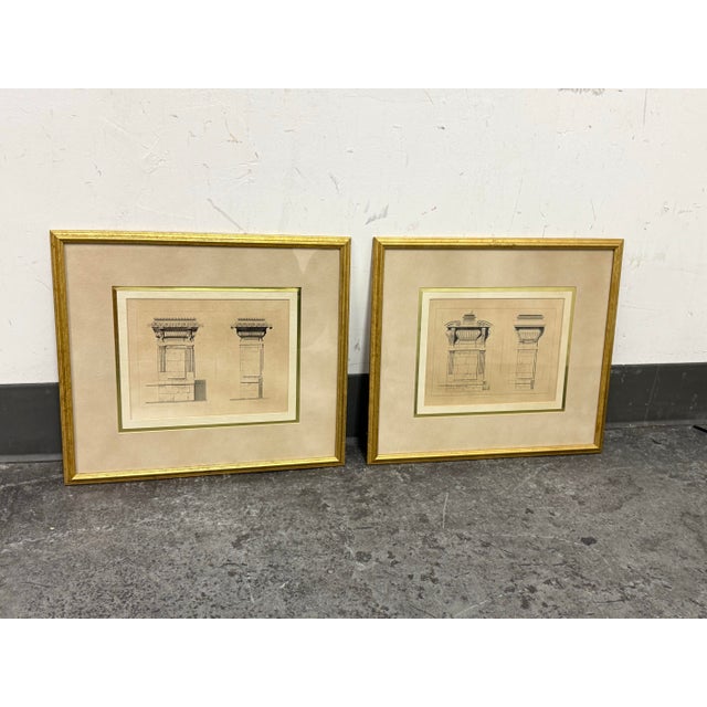 Late 20th Century Bombay Company French Architecture Framed Prints, 16th Century, Pair For Sale - Image 5 of 12