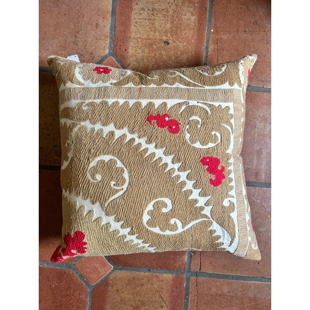 Handmade Suzani Throw Pillow For Sale - Image 12 of 12