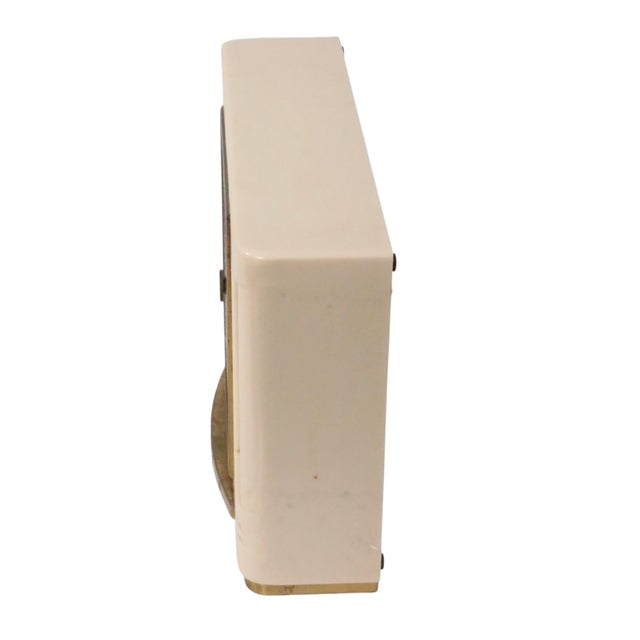 Art Deco desk top Airguide Barometer, in an off white plastic case. This example is in very fine, original, ready to...