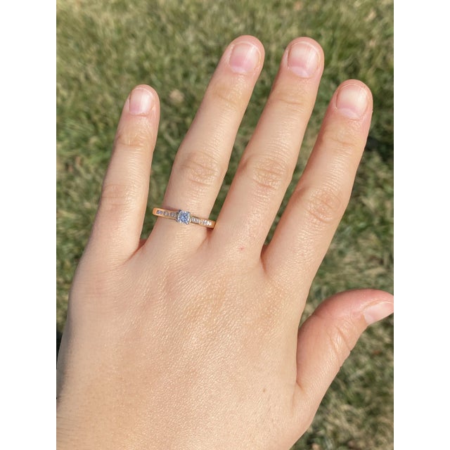 The Alsea: Ladies 14K Gold Engagement Ring set with 0.32 CT Diamond For Sale - Image 10 of 11