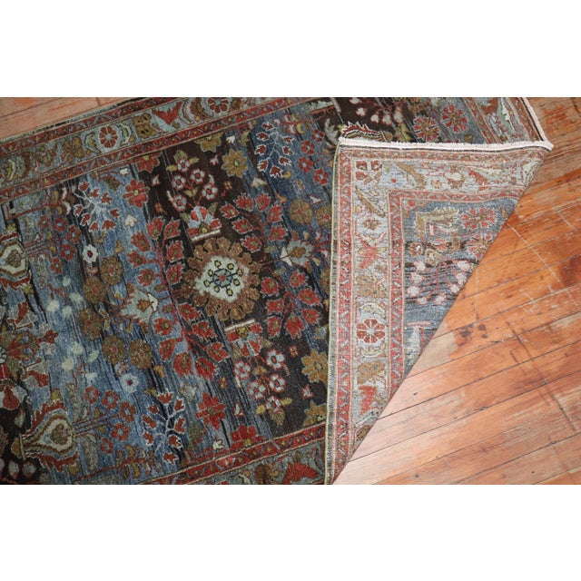 Brown Antique Zabihi Collection Persian Malayer Runner - 3'5" x 13'10" For Sale - Image 8 of 12