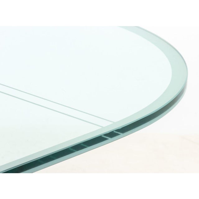Late 20th Century Karl Springer Attr. Glass Coffee Table For Sale - Image 5 of 10