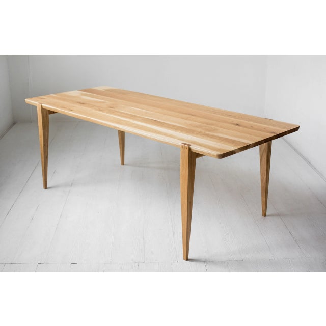 Handcrafted Oslo Dining Table in White Oak, 108" x 42" x 30" For Sale In Portland, OR - Image 6 of 6