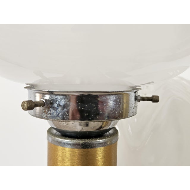 Mid-Century Murano Glass 3-Light Floor Lamp in Wood and Metal, 1970s For Sale - Image 14 of 18