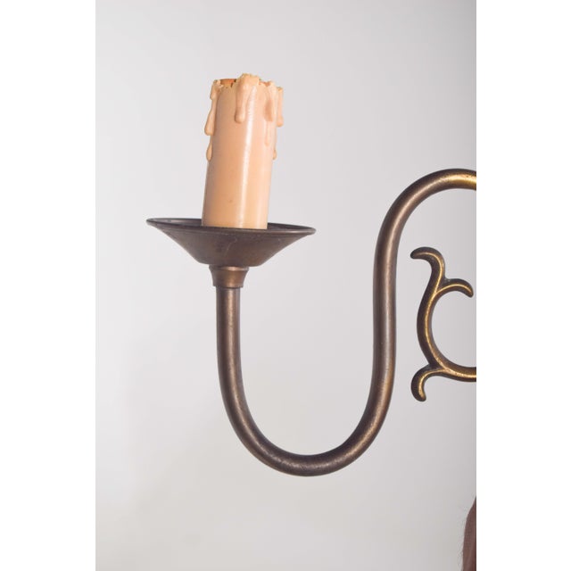 Two-Arm Wall Light in Brass, 1920 For Sale - Image 10 of 11