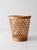 Mid-Century Modern Vintage Open Weave Wicker Waste Basket For Sale - Image 3 of 12