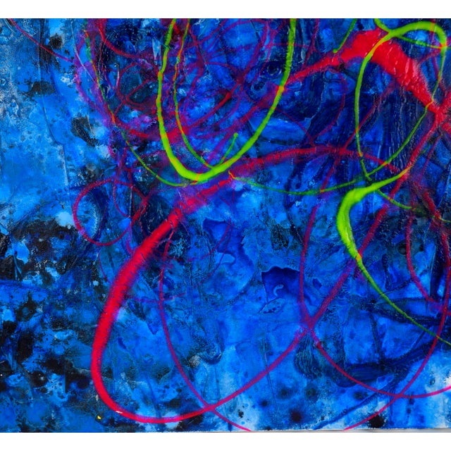 Ocean Lights - Expressionist Composition in Acrylic on Canvas by Charles David Francis For Sale In Monterey, CA - Image 6 of 9