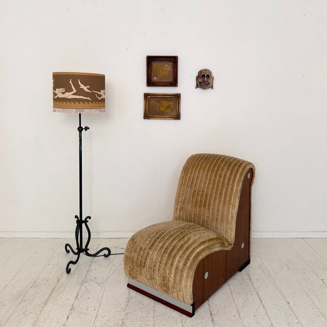 Vintage Wrought Iron Floor Lamp in the style of Armand-Albert Rateau, 1940s For Sale - Image 12 of 13