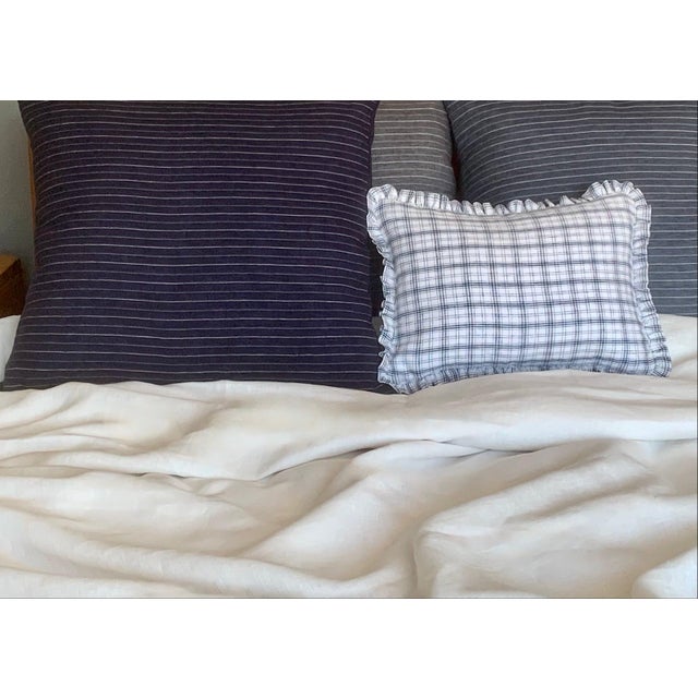 Modernplum Plum Textiles Everett Indigo Linen For Sale - Image 4 of 4