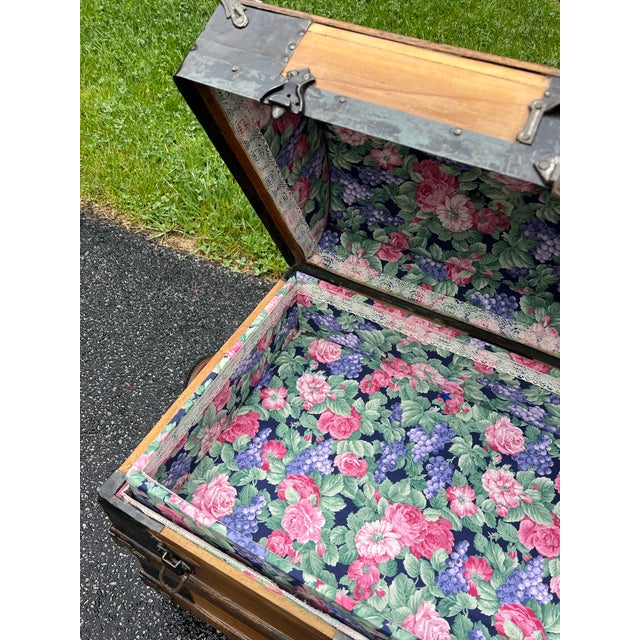 Antique 19th Century Steamer Trunk. For Sale - Image 10 of 11