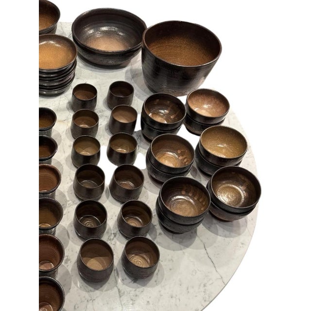 Ceramic Ceramic Dinner Service by Jean Marais for Vallauris, 1960s, Set of 89 For Sale - Image 7 of 12