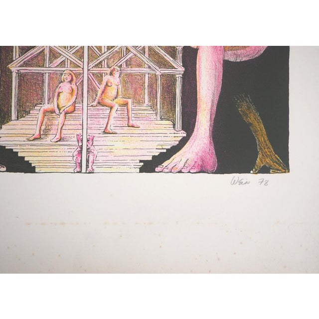 Hugh Weiss, The Cat Man, 1978, Original Lithograph For Sale - Image 4 of 7