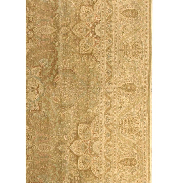 Early 21st Century Contemporary Tabriz Floral Design Beige Handmade Rug by Doris Leslie Blau For Sale - Image 5 of 7