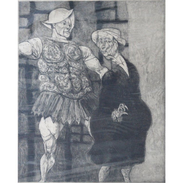 An original Federico Castellon (Spain / NY 1914-1991) etching with aquatint. A charming work it is titled and depicts a...