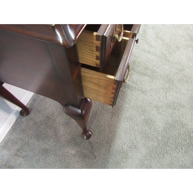Brown Henkel Harris Solid Mahogany Low Boy For Sale - Image 8 of 9