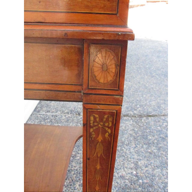 Antique English Cylinder Secretary Desk by Hobbs of London For Sale - Image 10 of 18