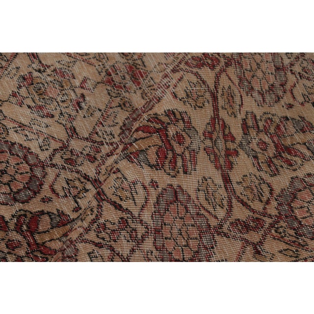 Vintage Distressed Rug With Muted Floral Medallions - Rug & Kilim For Sale In New York - Image 6 of 11