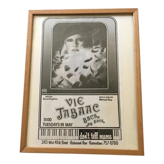 Framed Vintage Off-Broadway Poster Cabaret For Sale