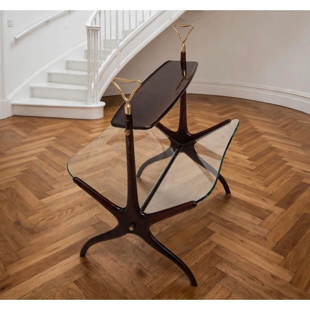 Vintage Italian Magazine Rack and Bar by Cesare Lacca, 1950, in Very Good conditions. Designed 1950 to 1959 I have...