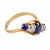 1910s Edwardian Sapphire Diamond 18k Yellow Gold Five Stone Ring, Size 6 For Sale - Image 4 of 6