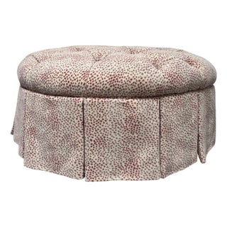 Cowtan and Tout Malabar Leopard Print Ottoman For Sale