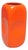Orange Vase from Parravicini, Italy, 1970s For Sale